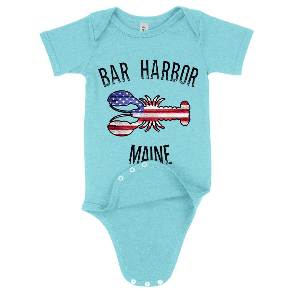 64014-55ed41.jpeg Baby Bar Harbor Maine Onesie - Bar Harbor Clothing Baby Clothing Kids & Baby Color : Gray Triblend|Mauve Triblend|Ice Blue Triblend