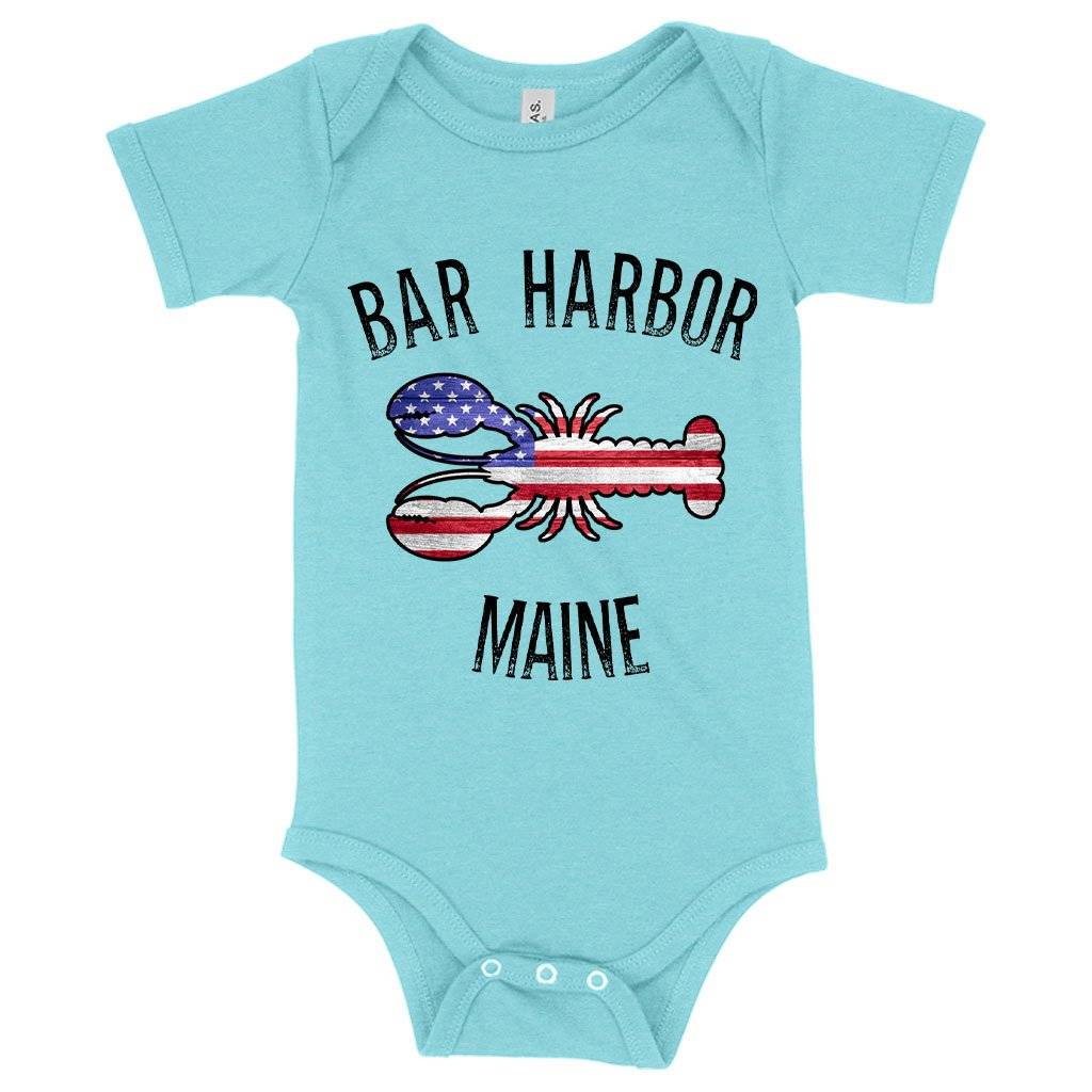 64014-ad972b.jpeg Baby Bar Harbor Maine Onesie - Bar Harbor Clothing Baby Clothing Kids & Baby Color : Gray Triblend|Mauve Triblend|Ice Blue Triblend