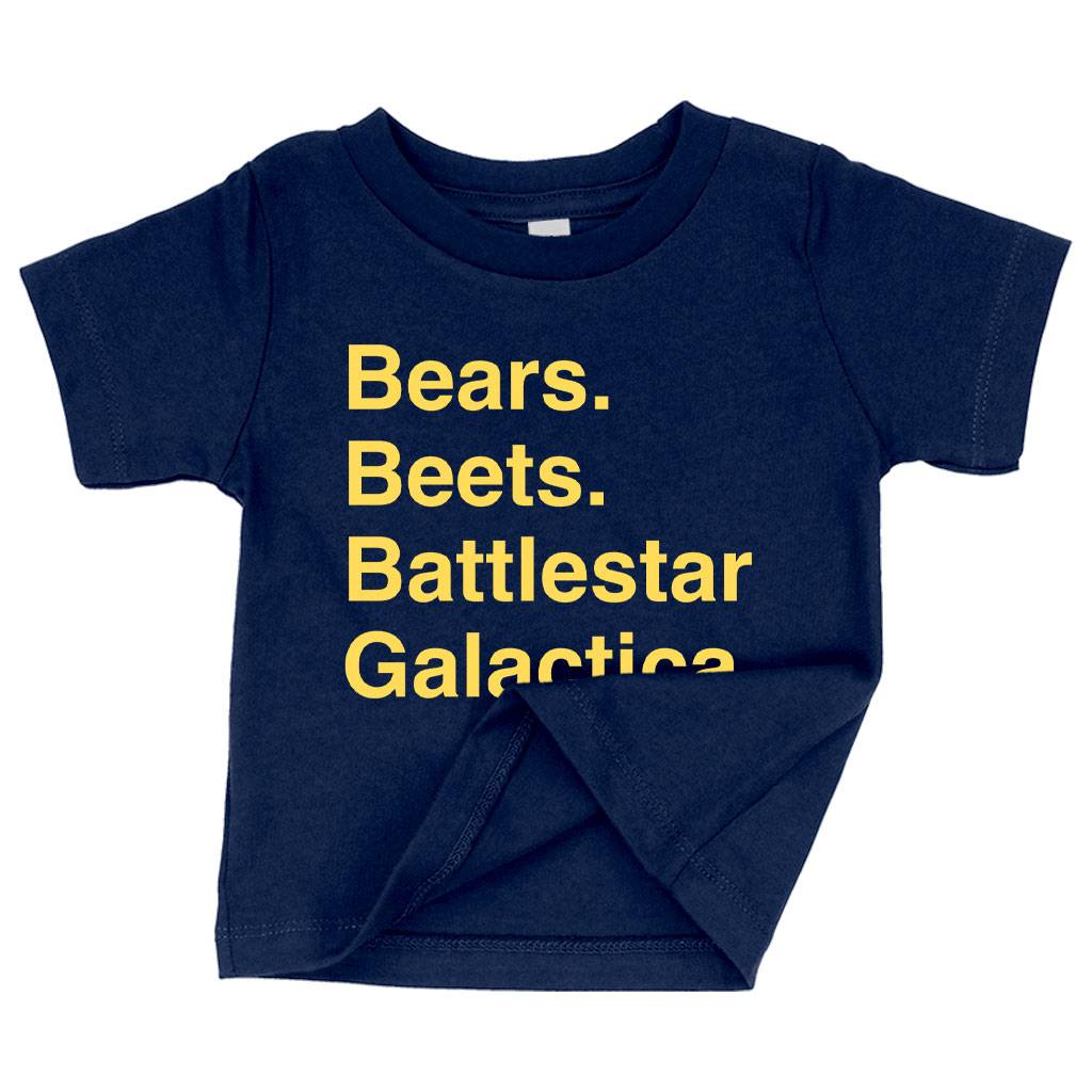 64018-c4d6c1.jpeg Baby Bears Beets Battlestar Galactica T-Shirt - BSG T-Shirt Baby Clothing Kids & Baby Color : Pink|Navy|Heather Columbia Blue