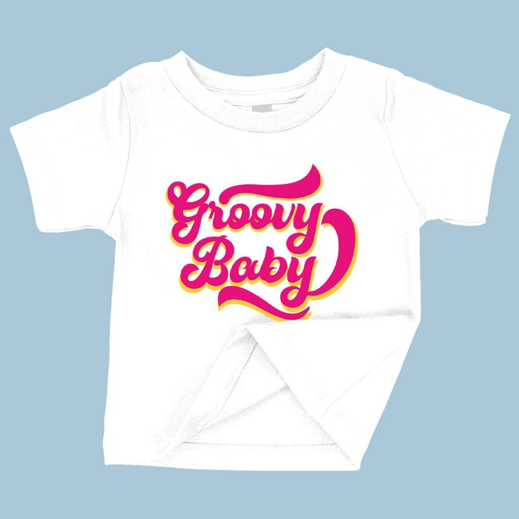 64021-622754.jpeg Baby Groovy Baby T-Shirt - 1975 T-Shirt - The 1975 Merch Baby Clothing Kids & Baby Color : White|Heather Columbia Blue|Navy
