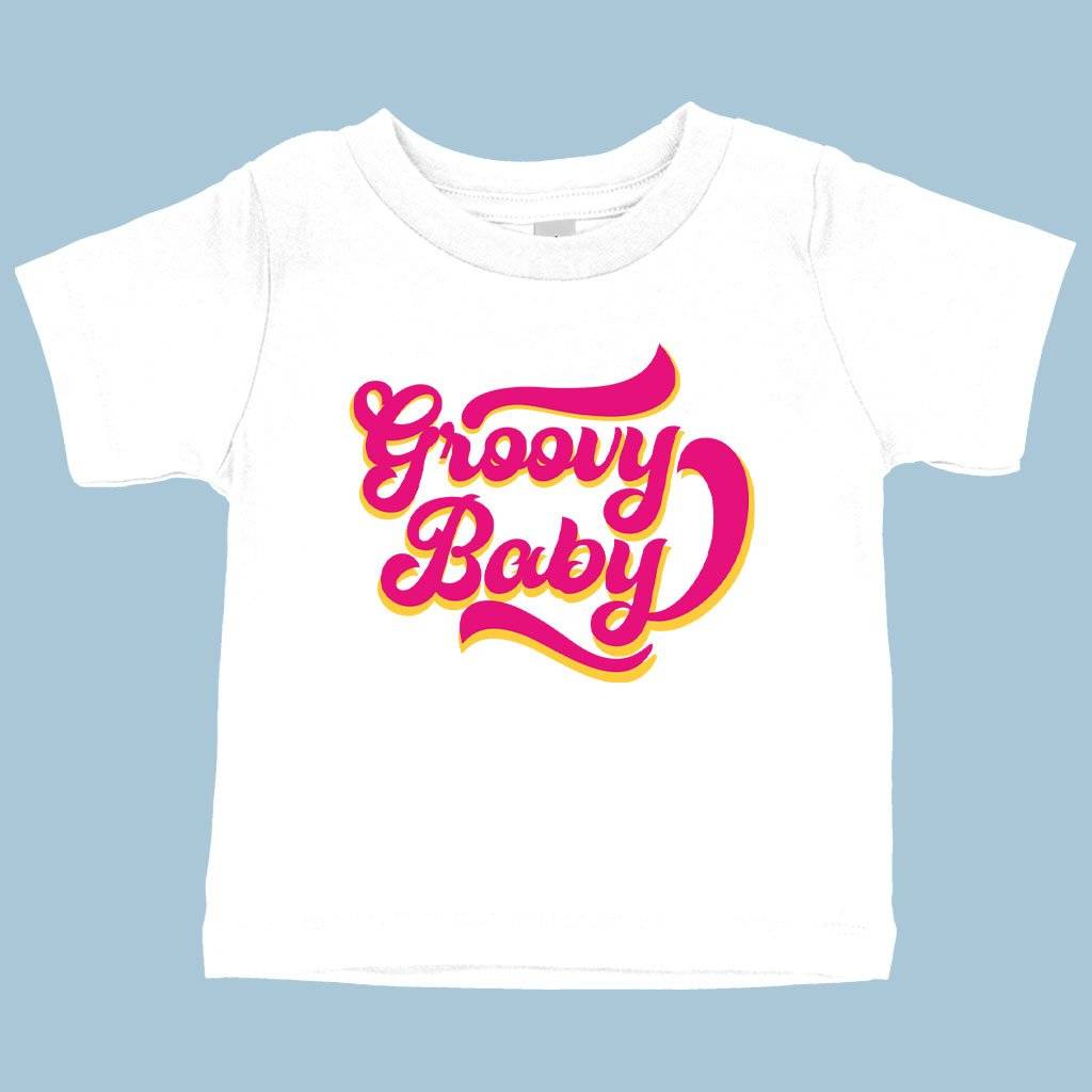 64021-aa665a.jpeg Baby Groovy Baby T-Shirt - 1975 T-Shirt - The 1975 Merch Baby Clothing Kids & Baby Color : White|Heather Columbia Blue|Navy