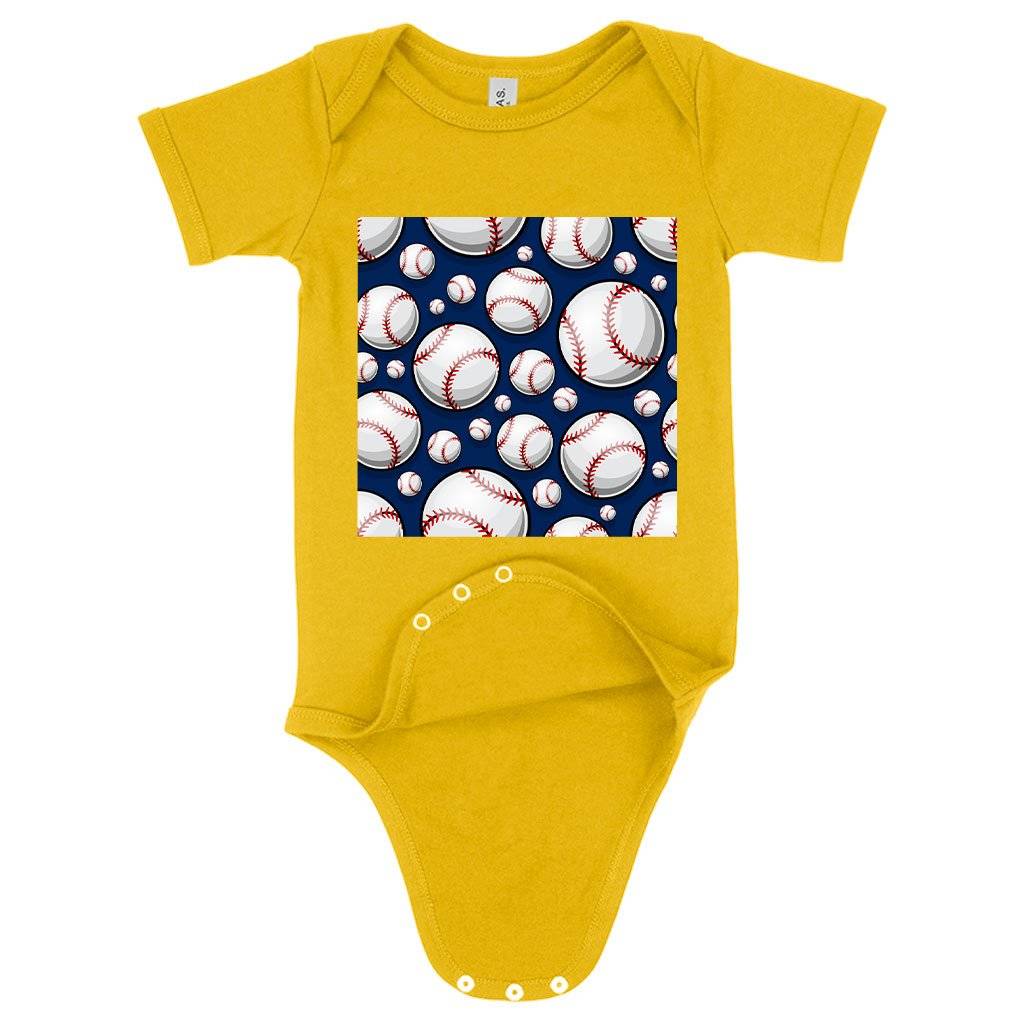 64023-82a710.jpeg Baby Jersey Baseball Graphic Onesie - Printed Baseball Onesies Baby Clothing Kids & Baby Color : Heather Dust|Yellow|Heather Columbia Blue