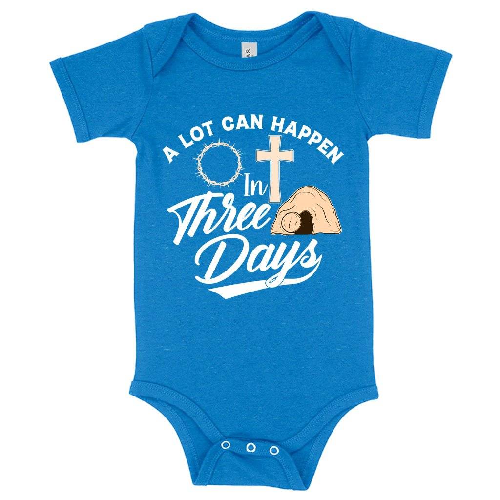 64025-cda5c3.jpeg Baby Jersey A Lot Can Happen in 3 Days Onesie - Christian Onesies - Religious Onesies Baby Clothing Kids & Baby Color : White|Heather Columbia Blue|Asphalt