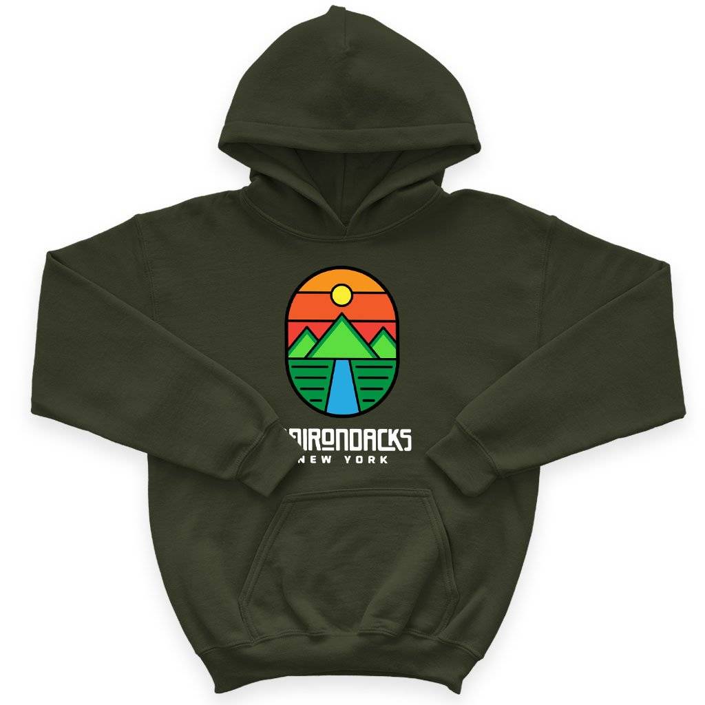 64487-1053b9.jpeg Kids' Sponge Fleece Adirondack Mountains Hoodie Kids & Baby Kids' Clothing Color : Athletic Heather|Dark Gray Heather|Military Green
