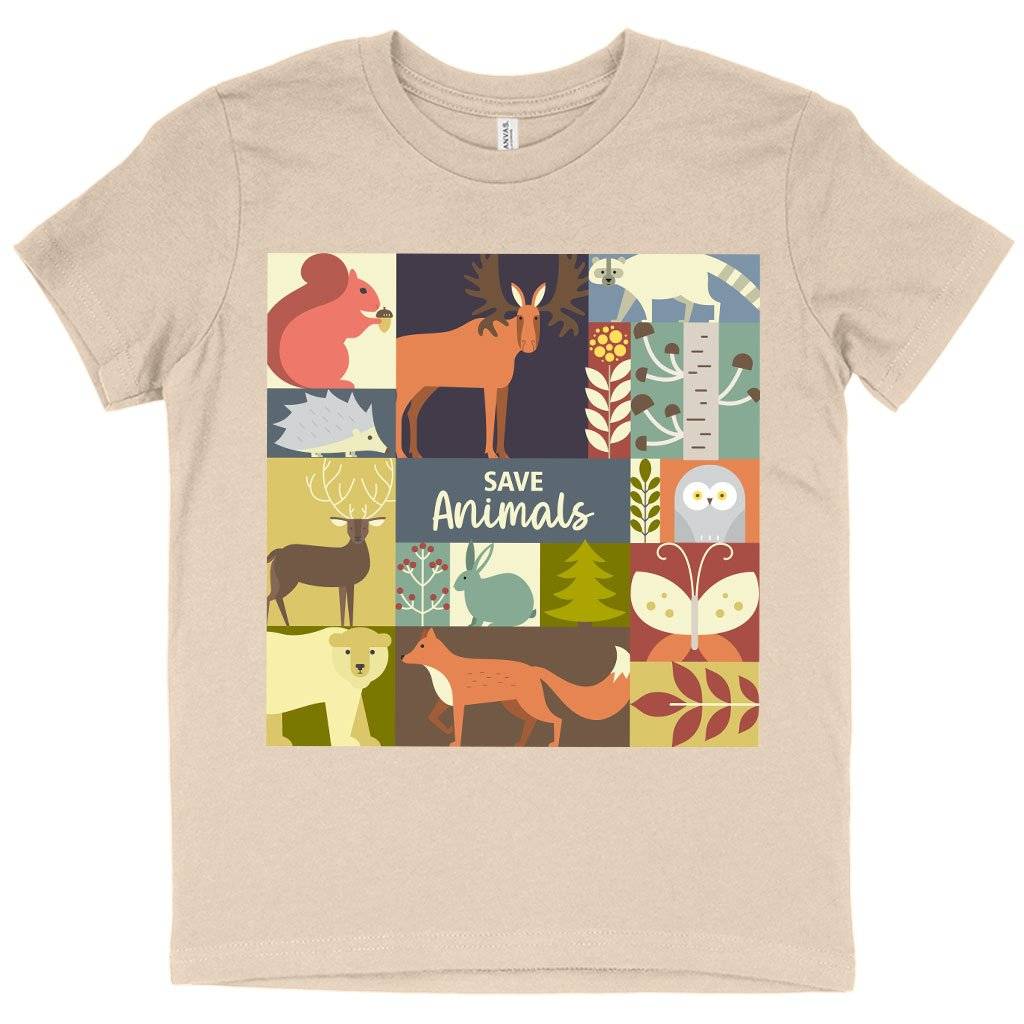 64634-608dae.jpeg Kids' Save Animals T-Shirt - Animal Rescue T-Shirts - Animal Lover T-Shirt Kids & Baby Kids' Clothing Color : White|Natural|Pink