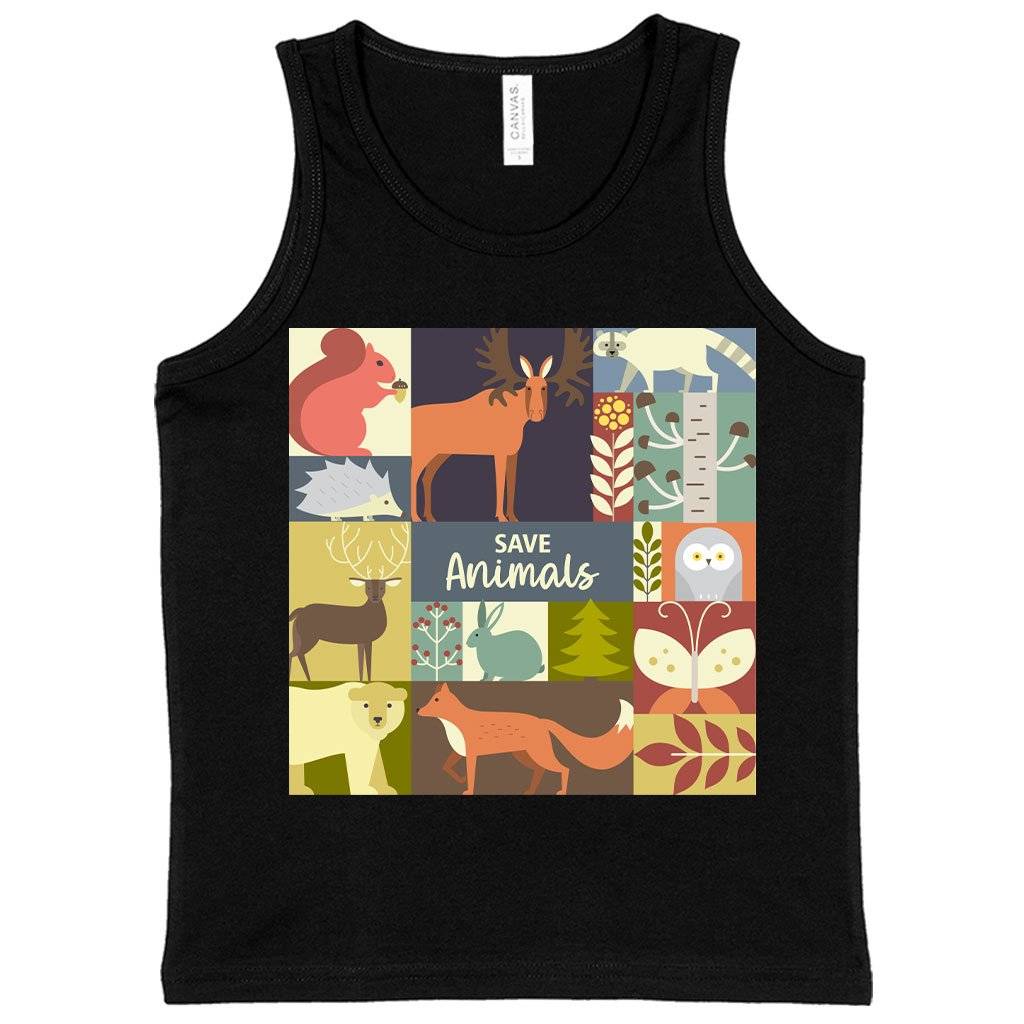 64636-6d74a0.jpeg Kids' Save Animals Tank - Animal Rescue Tanks - Animal Lover Tank Kids & Baby Kids' Clothing Color : Athletic Heather|Black|White