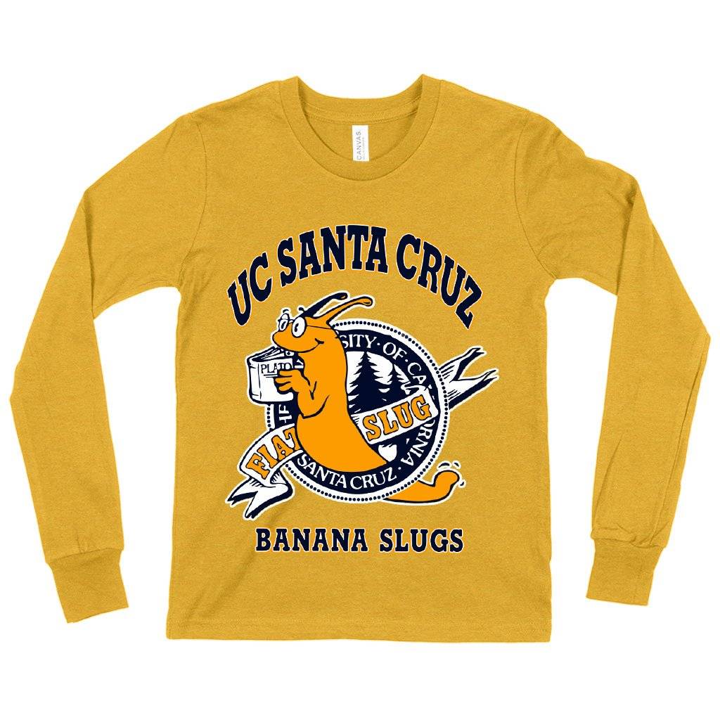 64649-7f4697.jpeg Kids' UC Santa Cruz Long Sleeve T-Shirt - Banana Slugs T-Shirt Kids & Baby Kids' Clothing Color : Heather Yellow Gold|Gray Triblend|White
