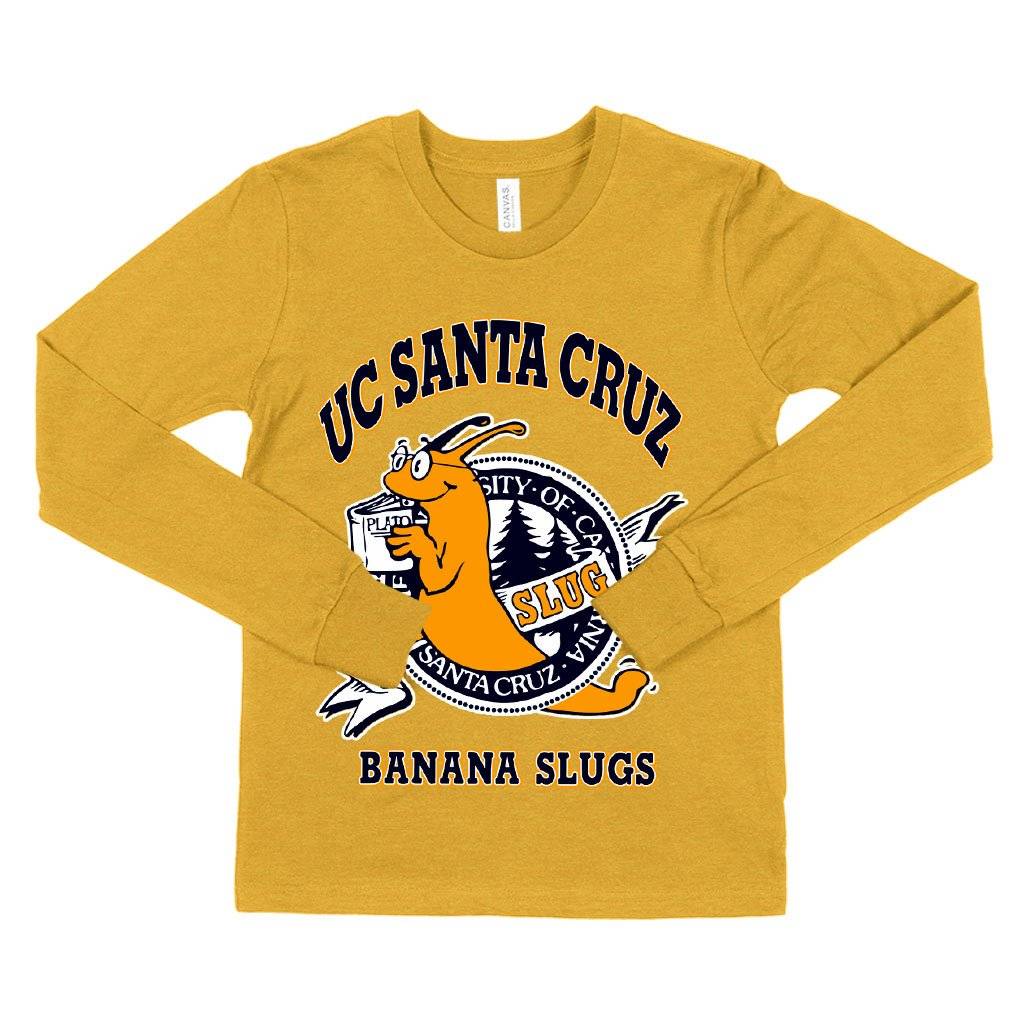 64649-9c8d11.jpeg Kids' UC Santa Cruz Long Sleeve T-Shirt - Banana Slugs T-Shirt Kids & Baby Kids' Clothing Color : Heather Yellow Gold|Gray Triblend|White