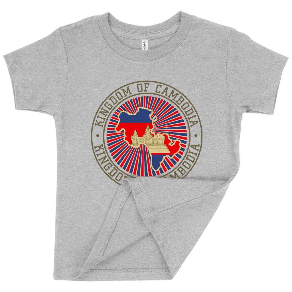 Toddler Cambodia T-Shirt - Vintage T-Shirts Kids & Baby Toddler Color : Heather Dust|Athletic Heather|Heather Red 