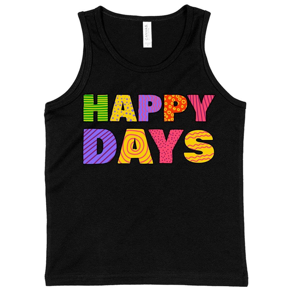 70411-8e2005.jpeg Kids' Happy Days Tank - Retro Tank Baby Clothing Kids & Baby Color : White|Athletic Heather|Black