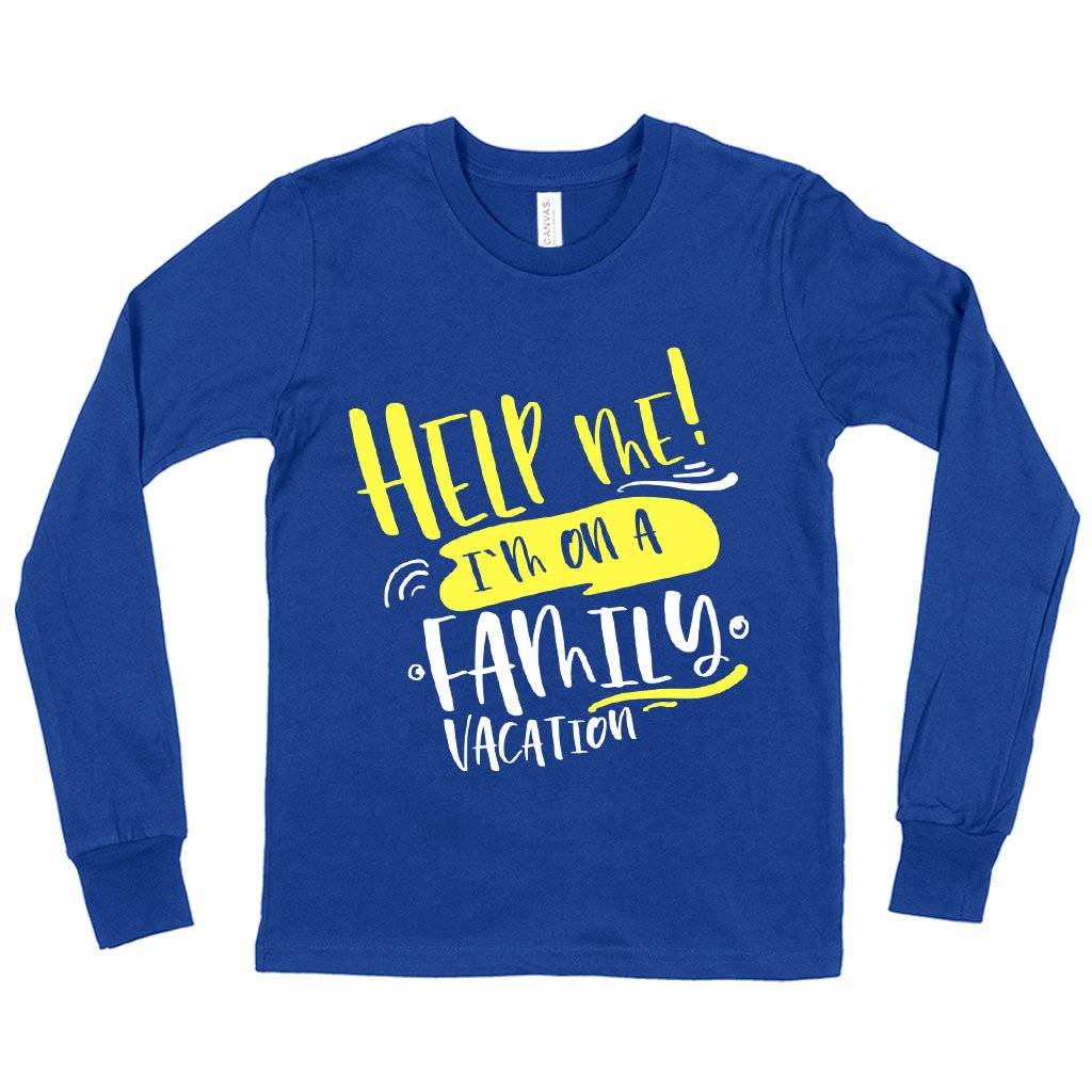 70416-845f5f.jpeg Kids' Help Me Long Sleeve T-Shirt - Holiday T-Shirts for Family - Funny Family T-Shirt Baby Clothing Kids & Baby Color : White|True Royal Blue|Heather Yellow Gold