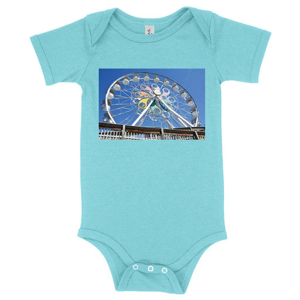 70771-a0e4e7.jpeg Baby Ferris Wheel Onesie - Hershey Park Onesies Baby Clothing Kids & Baby Color : Peach Triblend|Ice Blue Triblend|Gray Triblend
