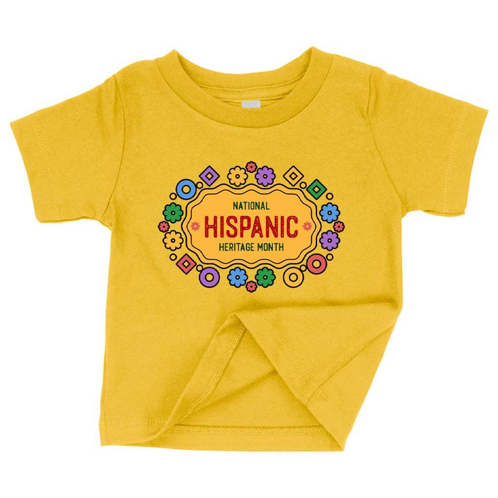 70784-7fcc09.jpeg Baby National Hispanic Heritage Month T-Shirt - Spanish T-Shirt Baby Clothing Kids & Baby Color : Yellow|Navy|Pink
