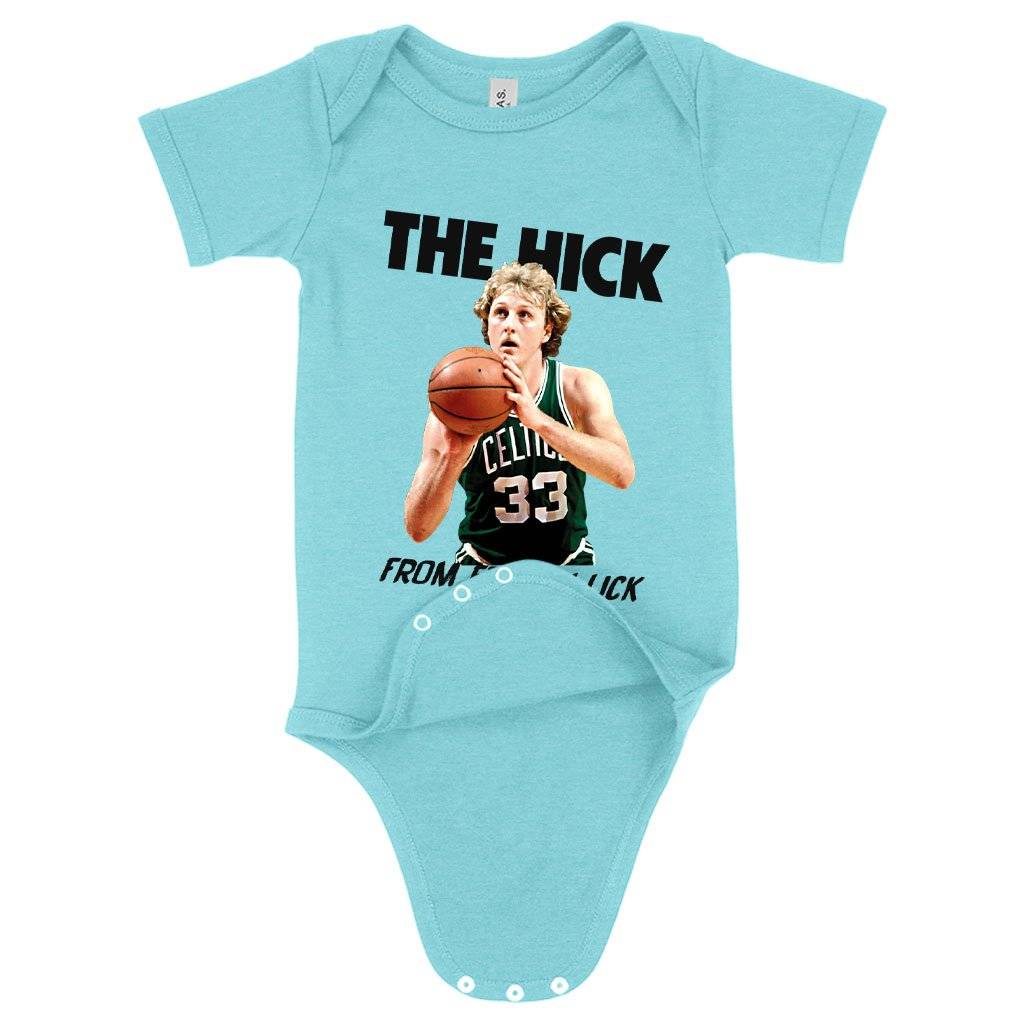 70785-11639a.jpeg Baby The Hick From French Lick Onesie - Basketball Onesie Baby Clothing Kids & Baby Color : Gray Triblend|Mauve Triblend|Ice Blue Triblend