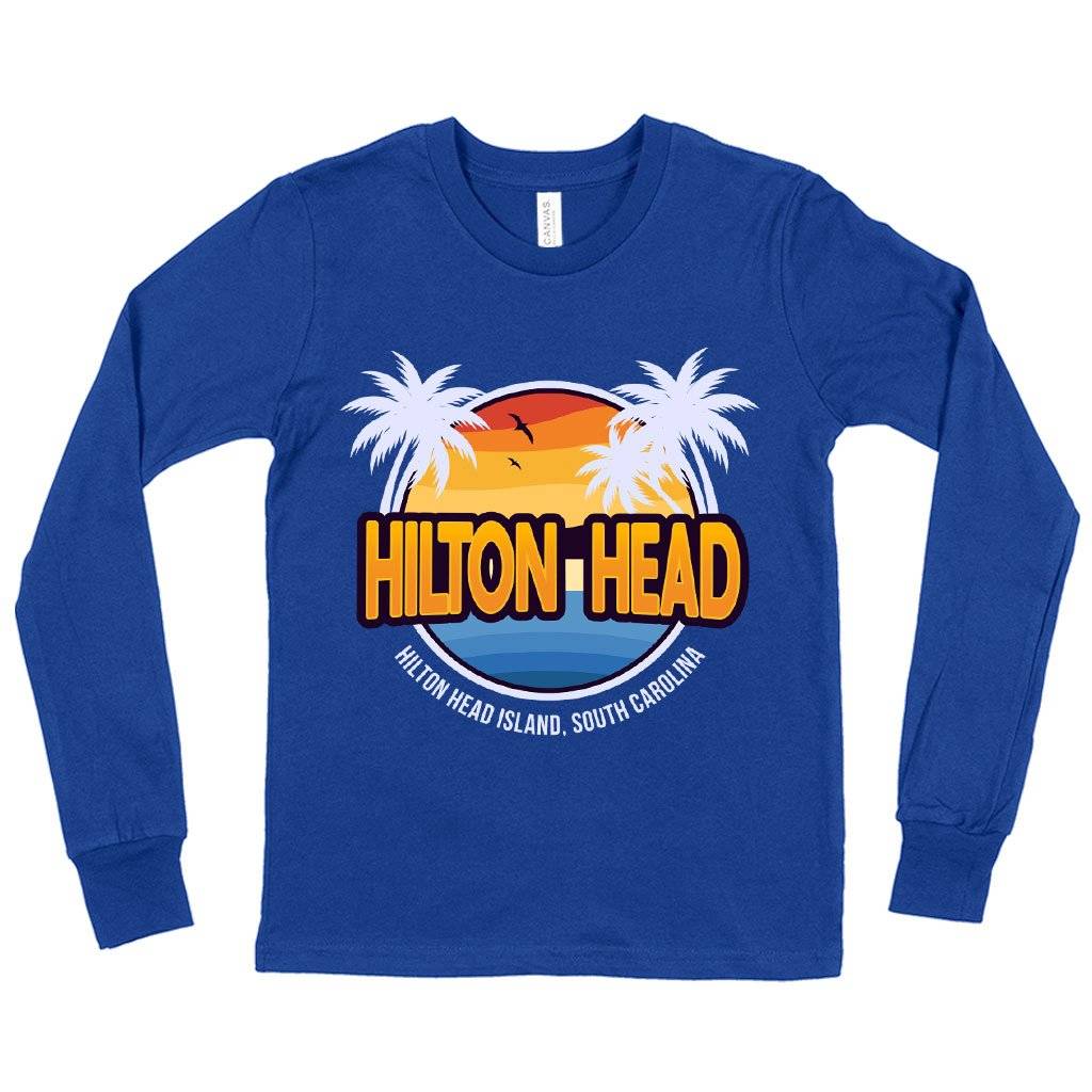 70943-edb7bb.jpeg Kids' Hilton Head Island Long Sleeve T-Shirt Baby Clothing Kids & Baby Color : White|True Royal Blue|Heather Yellow Gold