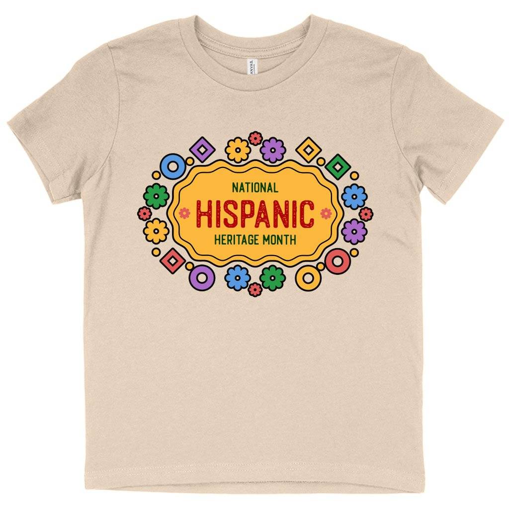70950-d8df05.jpeg Kids' National Hispanic Heritage Month T-Shirt - Spanish T-Shirt Baby Clothing Kids & Baby Color : Natural|Heather Red|Mustard