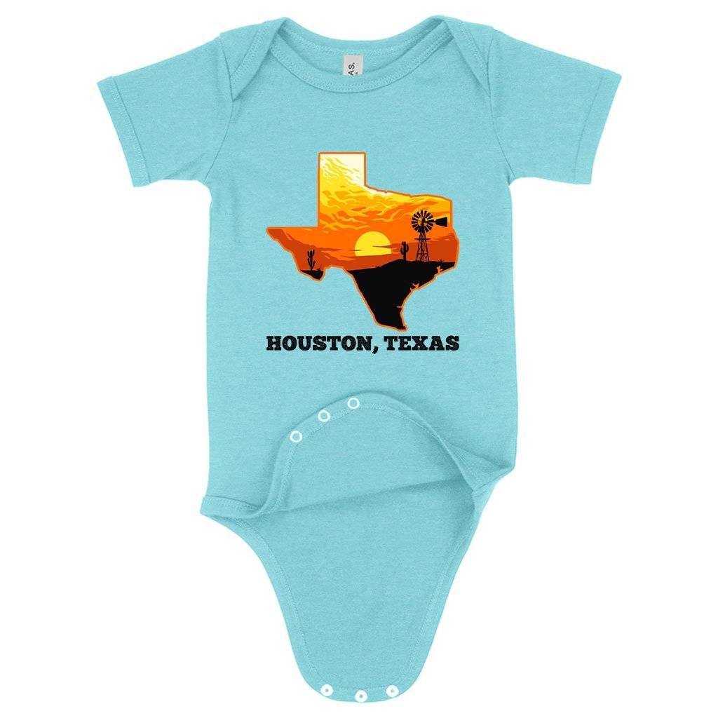 71181-77c287.jpeg Baby Houston Texas Onesie - Cool Houston Onesies Baby Clothing Kids & Baby Color : Peach Triblend|Ice Blue Triblend|Gray Triblend