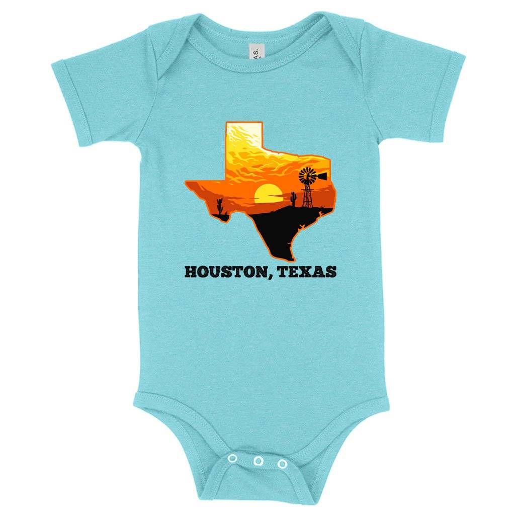 71181-e25573.jpeg Baby Houston Texas Onesie - Cool Houston Onesies Baby Clothing Kids & Baby Color : Peach Triblend|Ice Blue Triblend|Gray Triblend