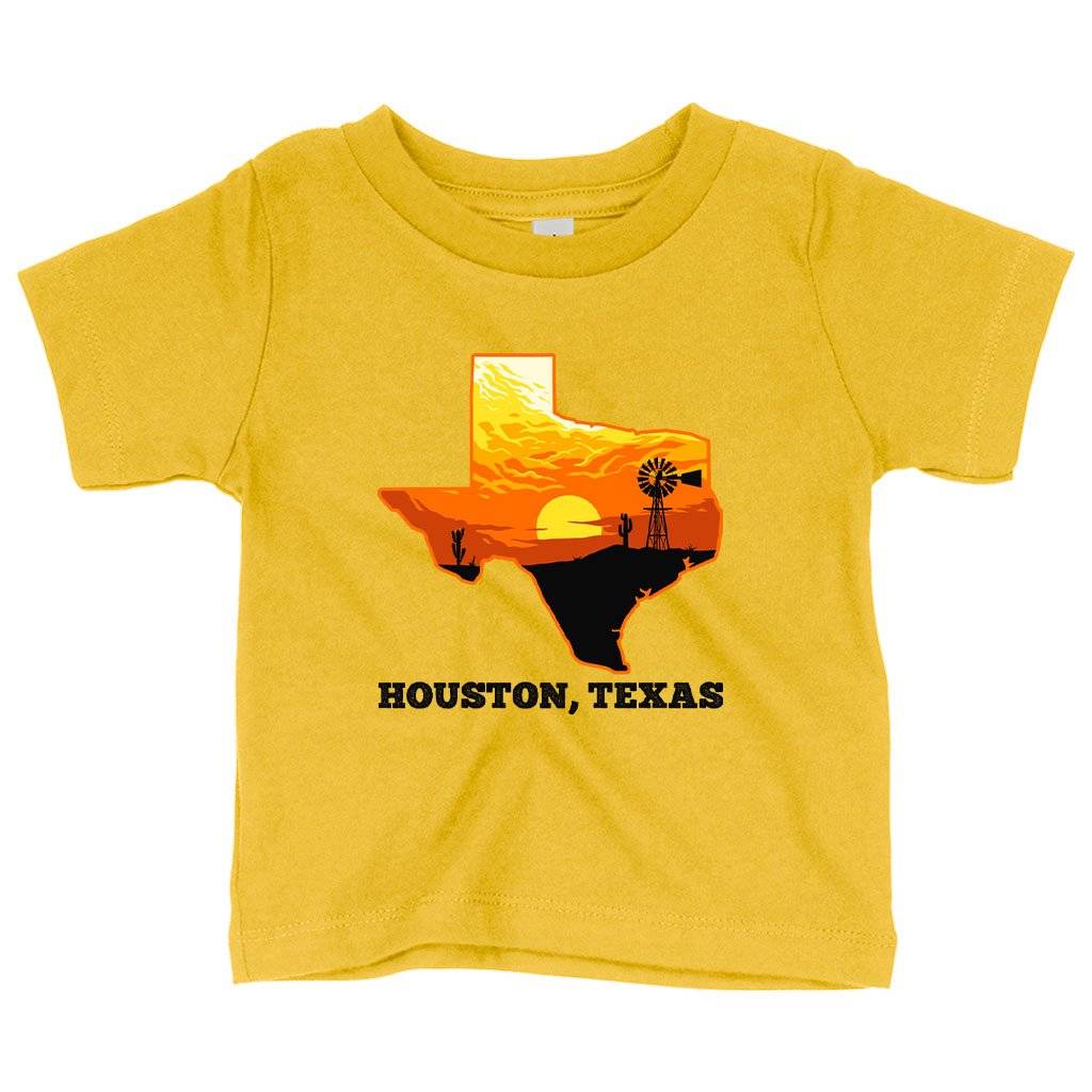 71185-5839f6.jpeg Baby Houston Texas T-Shirt - Cool Houston T-Shirts Baby Clothing Kids & Baby Color : Yellow|Navy|Pink