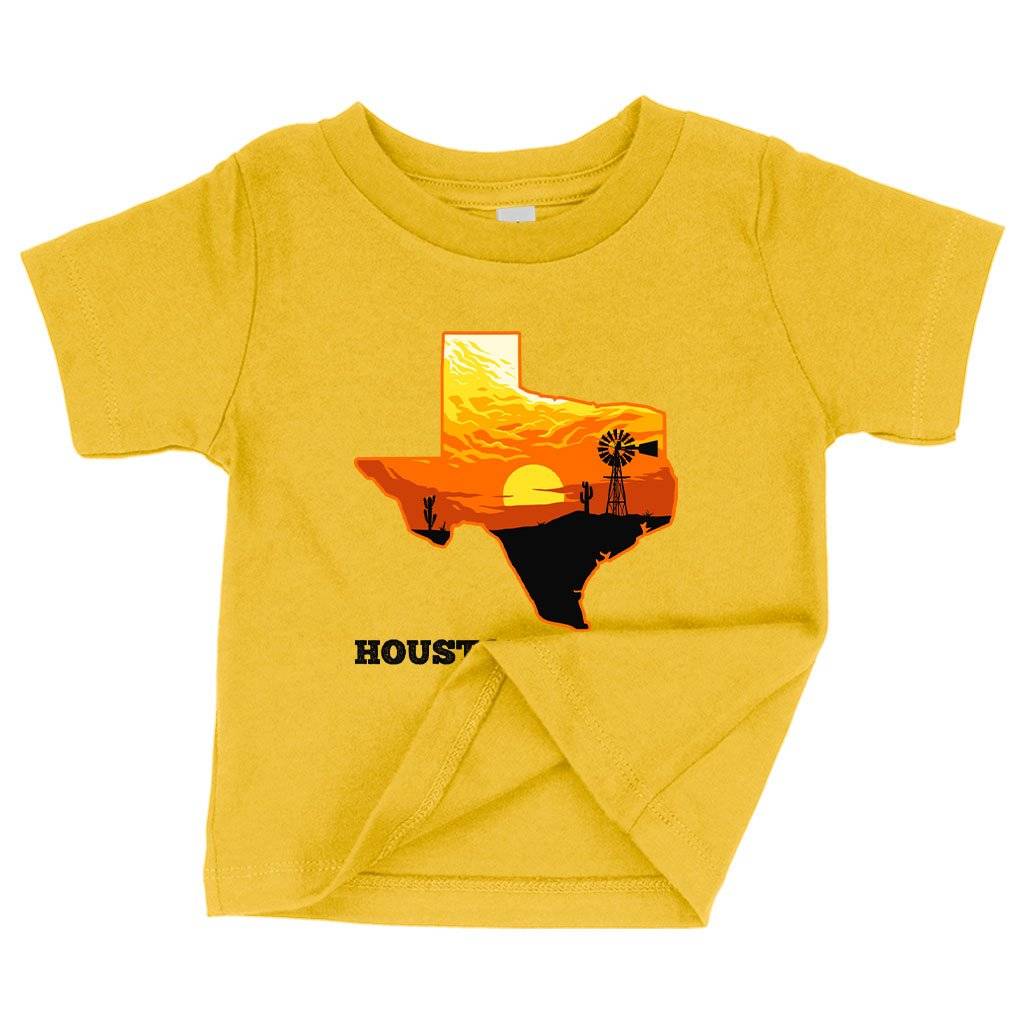 71185-be8239.jpeg Baby Houston Texas T-Shirt - Cool Houston T-Shirts Baby Clothing Kids & Baby Color : Yellow|Navy|Pink