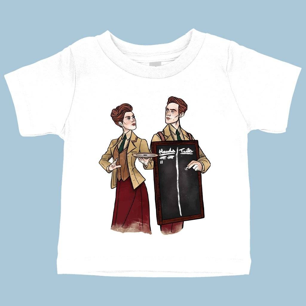 71186-99f422.jpeg Baby Heads or Tails T-Shirt - Graphic T-Shirt Baby Clothing Kids & Baby Color : Pink|Navy|White