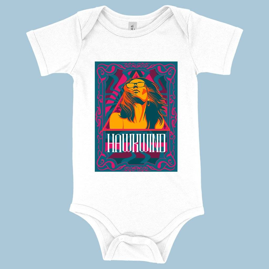 71191-a00669.jpeg Baby Jersey Hawkwind Onesie - Vintage Hawkwind Band Onesies Baby Clothing Kids & Baby Color : Yellow|Asphalt|White