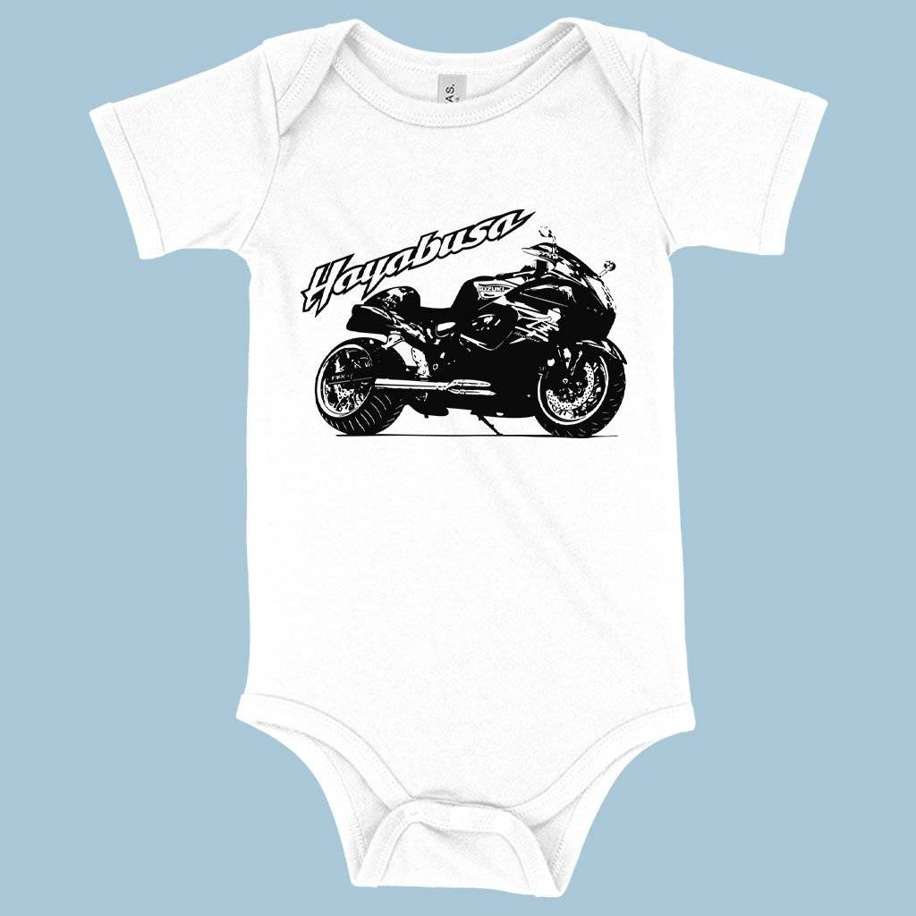 71192-e1fdfa.jpeg Baby Jersey Hayabusa Onesie - Bike Onesie Baby Clothing Kids & Baby Color : White|Asphalt|Yellow