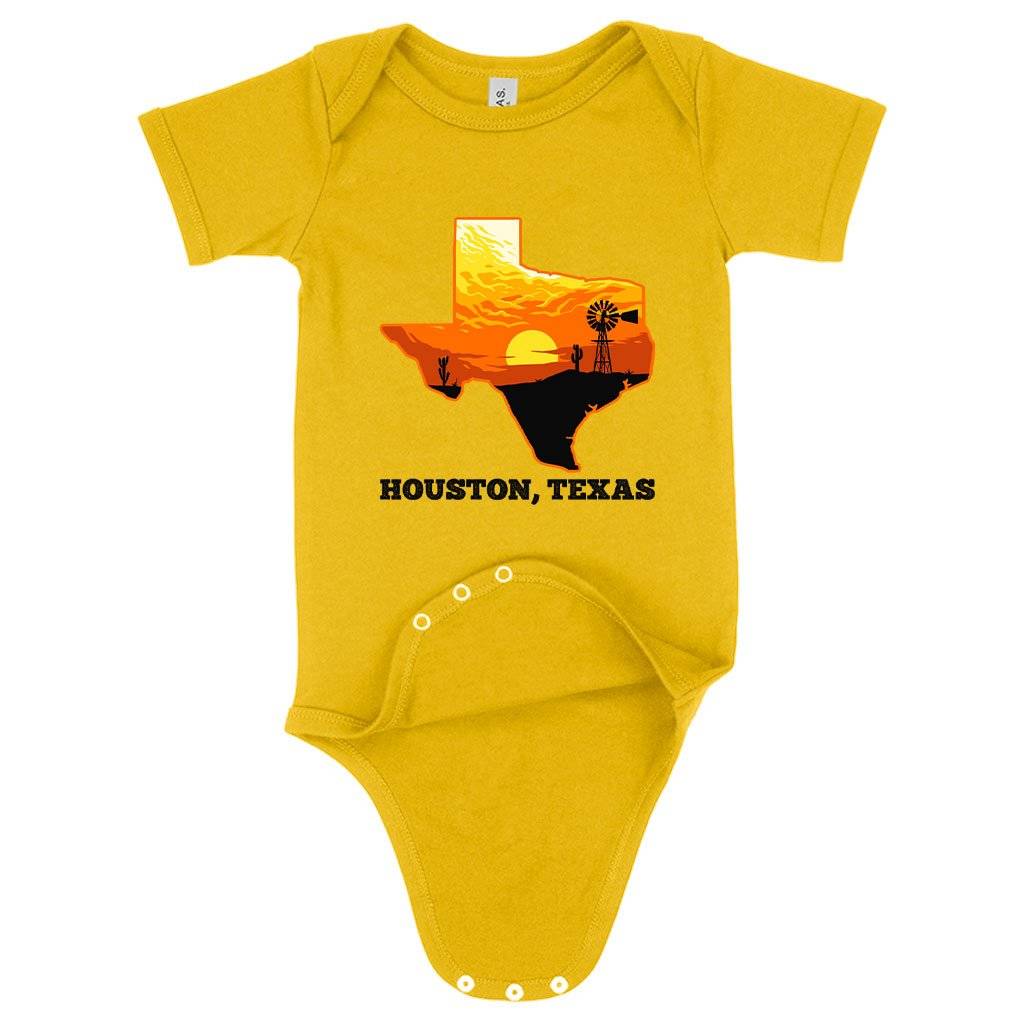 71194-393b4f.jpeg Baby Jersey Houston Texas Onesie - Cool Houston Onesies Baby Clothing Kids & Baby Color : Yellow|Heather Dust|Pink