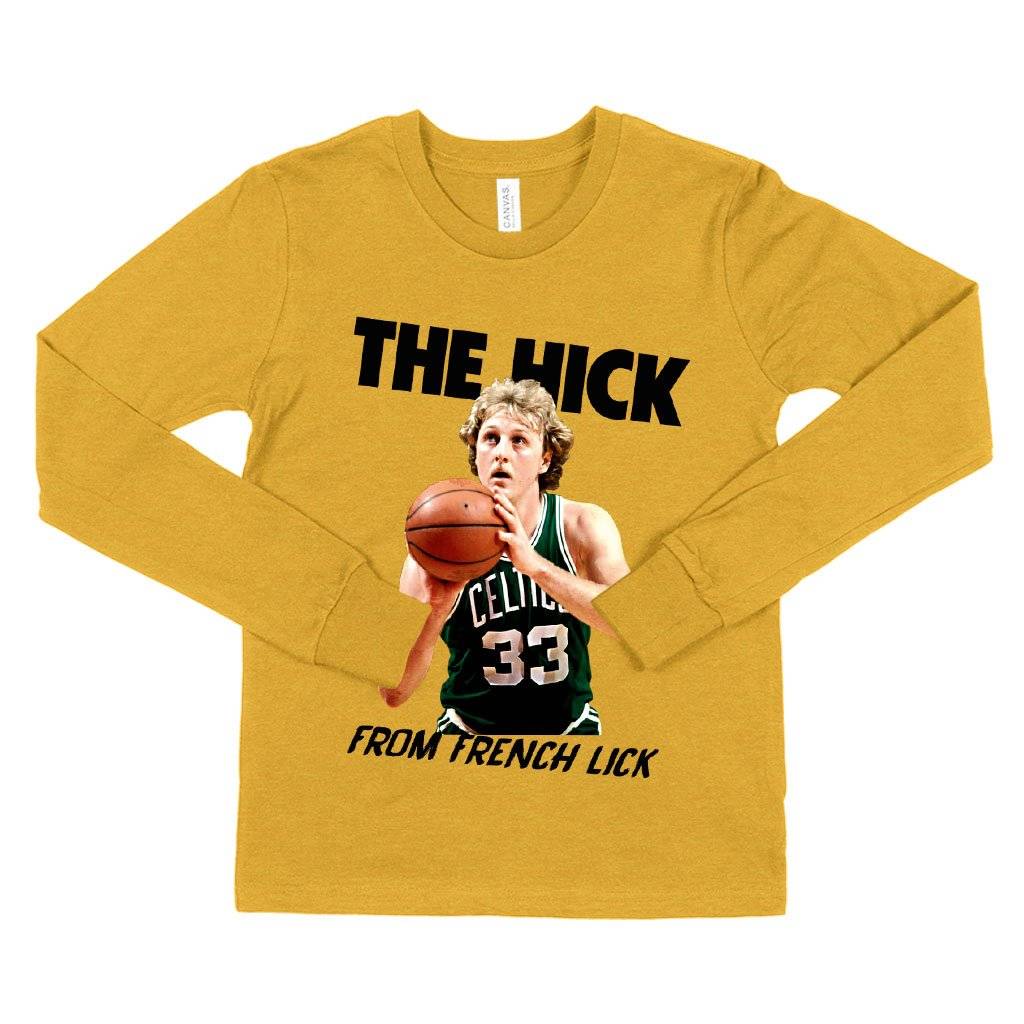 71371-9cde55.jpeg Kids' The Hick From French Lick Long Sleeve T-Shirt - Basketball T-Shirt Kids & Baby Toddler Clothing Color : True Royal Blue|White|Heather Yellow Gold