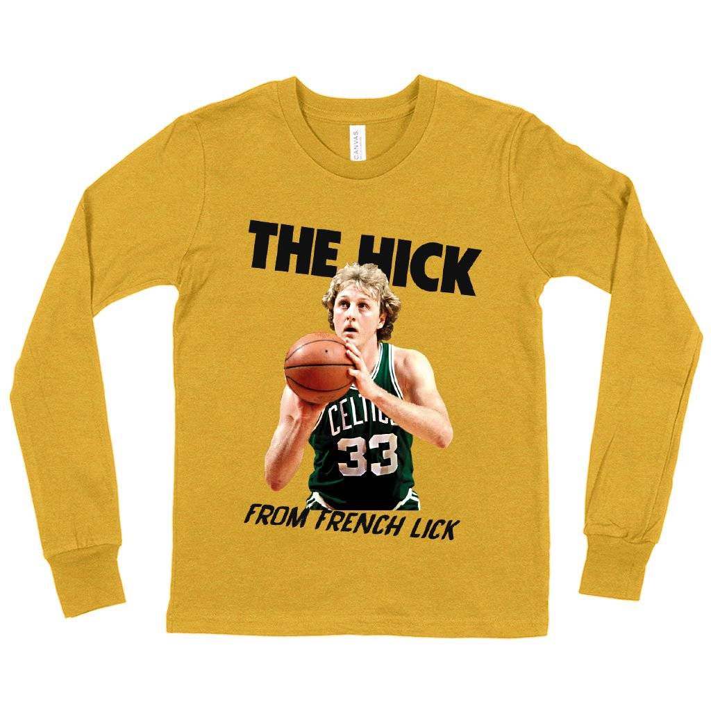 71371-d18edc.jpeg Kids' The Hick From French Lick Long Sleeve T-Shirt - Basketball T-Shirt Kids & Baby Toddler Clothing Color : True Royal Blue|White|Heather Yellow Gold