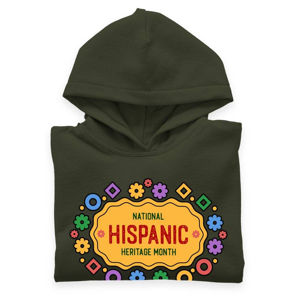 71372-e43a5b.jpeg Kids' Sponge Fleece National Hispanic Heritage Month Hoodie - Spanish Hoodie Kids & Baby Toddler Clothing Color : Military Green|Dark Gray Heather|Mauve