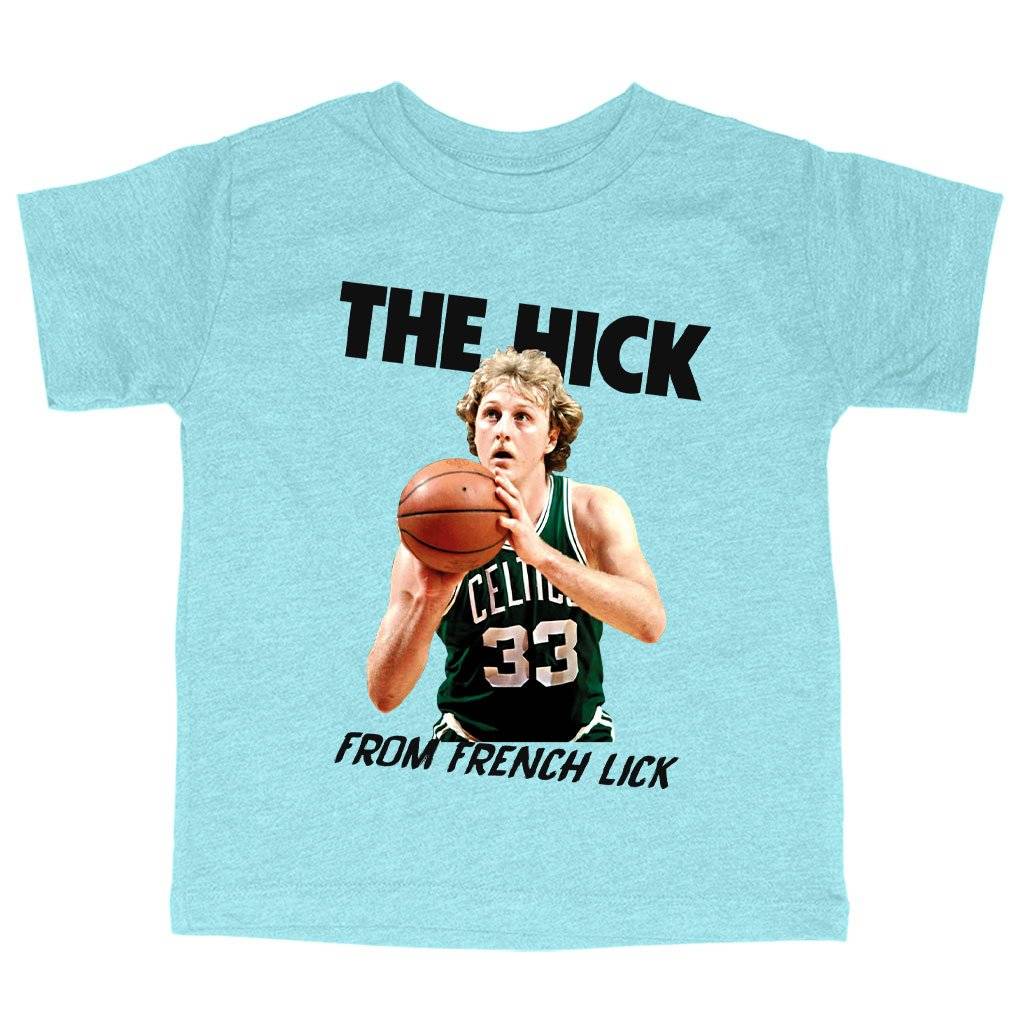 71391-9767b6.jpeg Triblend Toddler The Hick From French Lick T-Shirt - Basketball T-Shirt Kids & Baby Toddler Clothing Color : Ice Blue Triblend|Olive Triblend|Peach Triblend