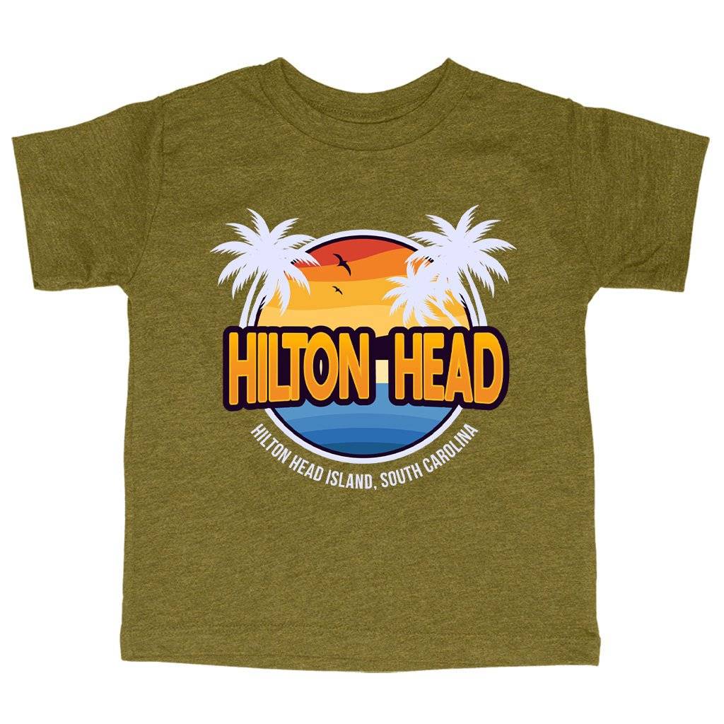 Triblend Toddler Hilton Head Island T-Shirt Kids & Baby Toddler Clothing Color : Ice Blue Triblend|Olive Triblend|Peach Triblend 