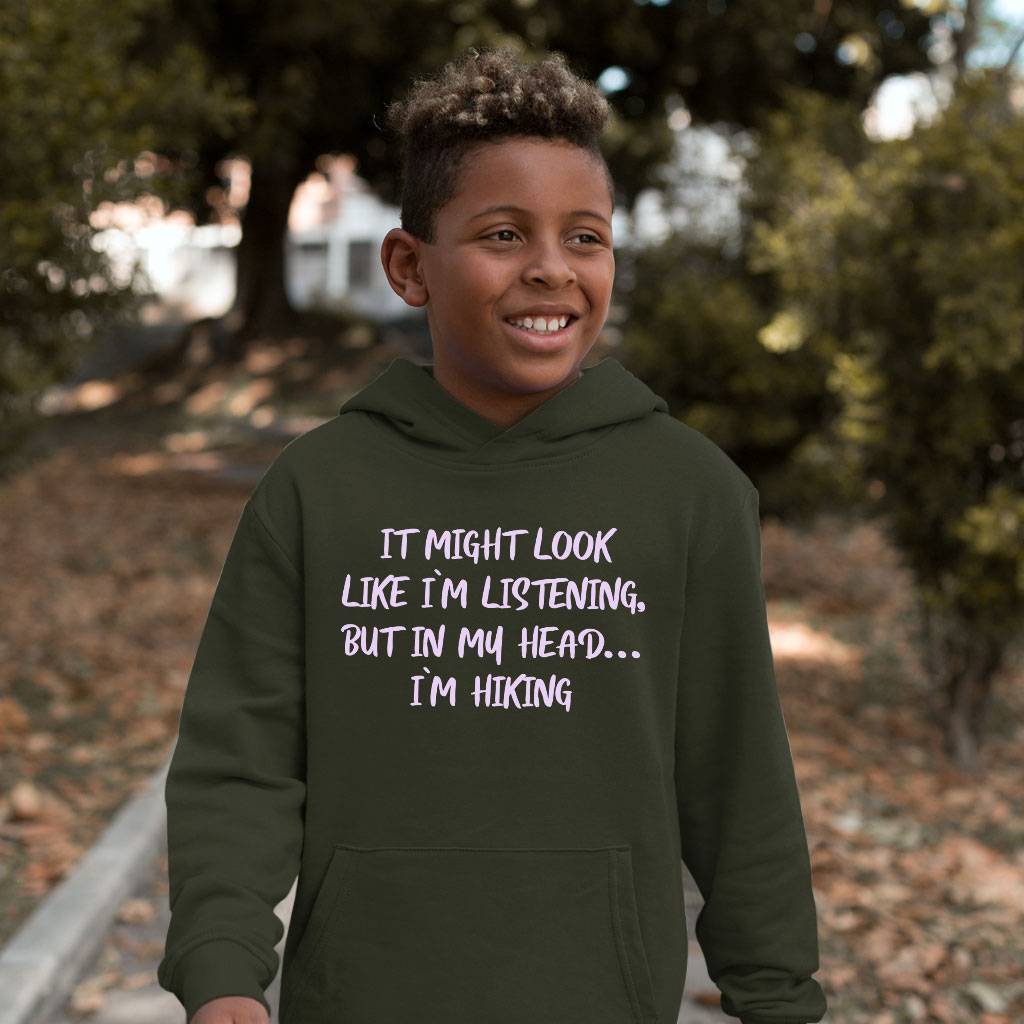 Kids’ Sponge Fleece I Might Look Like I’m Listening Hoodie – Hiking Boys’ Hoodie – Sarcastic Hoodie Baby Clothing Kids & Baby Kids' Sponge Fleece I Might Look Like I’m Listening Hoodie - Hiking Boys' Hoodie - Sarcastic Hoodie Baby Clothing Kids & Baby Color : Military Green|Dark Gray Heather|Black