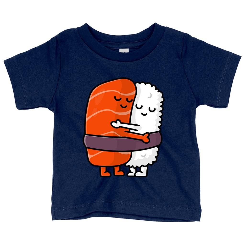 71614-9e26dd.jpeg Baby Hug T-Shirt - Cute Sushi T-Shirt Baby Clothing Kids & Baby Color : Athletic Heather|Navy|Heather Columbia Blue