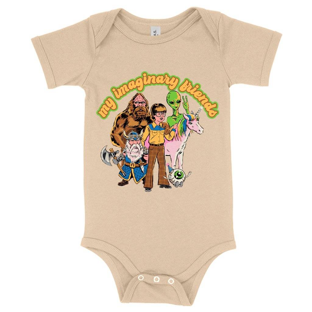 71632-02637d.jpeg Baby Jersey My Imaginary Friends Onesie - Graphic Onesies Baby Clothing Kids & Baby Color : White|Pink|Heather Dust