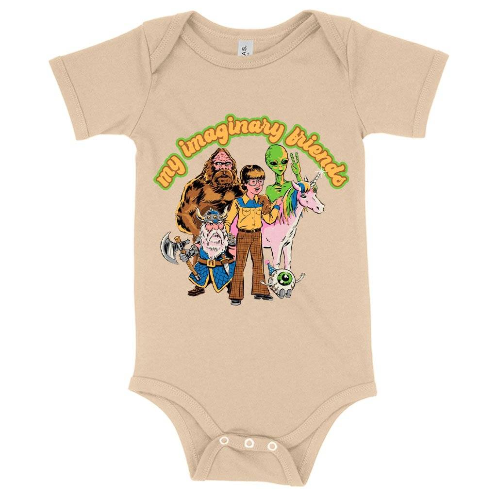 71632-3289a9.jpeg Baby Jersey My Imaginary Friends Onesie - Graphic Onesies Baby Clothing Kids & Baby Color : White|Pink|Heather Dust