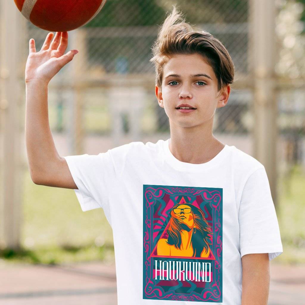 72239-02137d.jpeg Kids' Hawkwind T-Shirt - Vintage Hawkwind Band T-Shirts Kids & Baby Kids' Clothing Color : Black|Columbia Blue|White