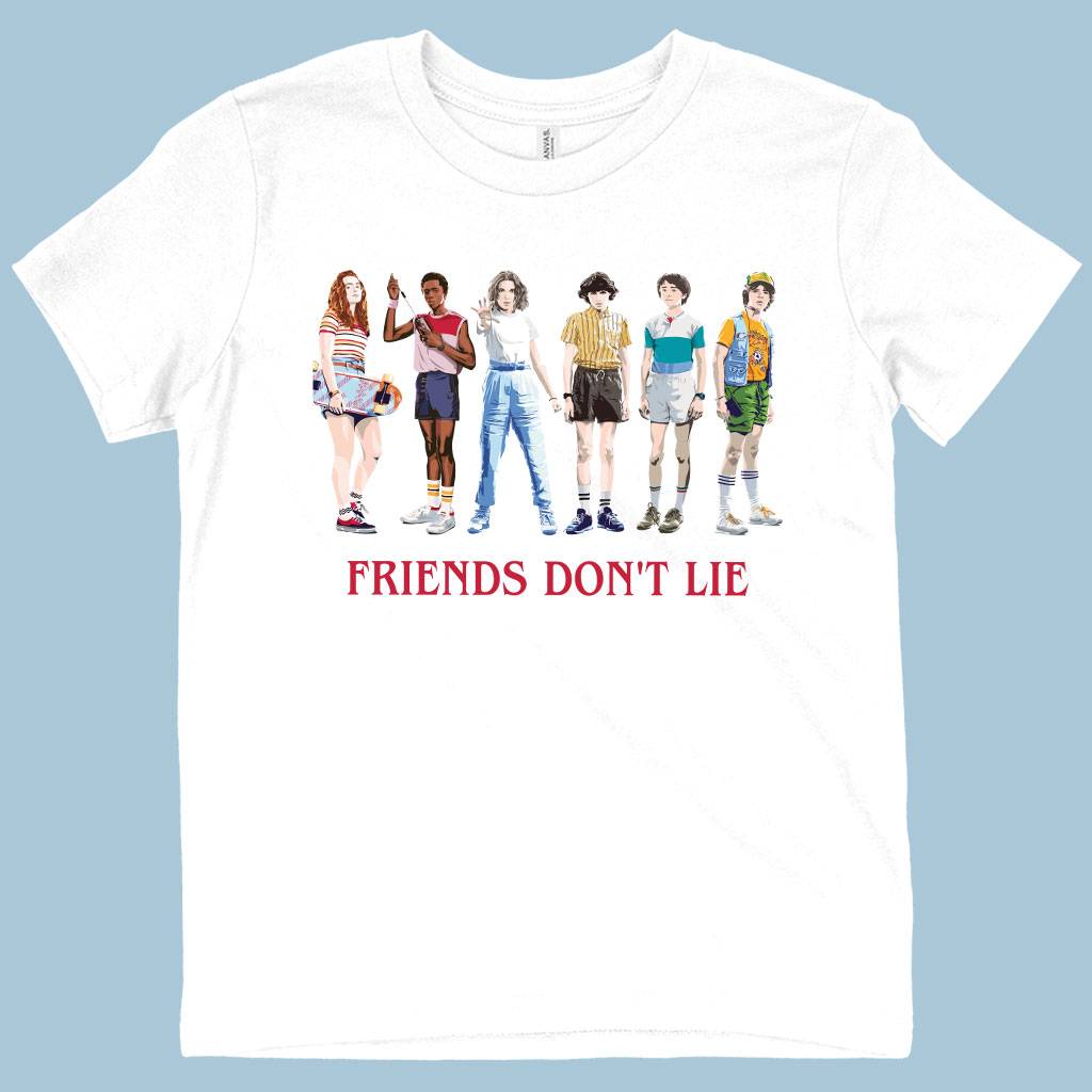 72392-8b7bc8.jpeg Kids' Friends Don’t Lie T-Shirt - Stranger Things T-Shirt Kids & Baby Kids' Clothing Color : White|Black|Natural