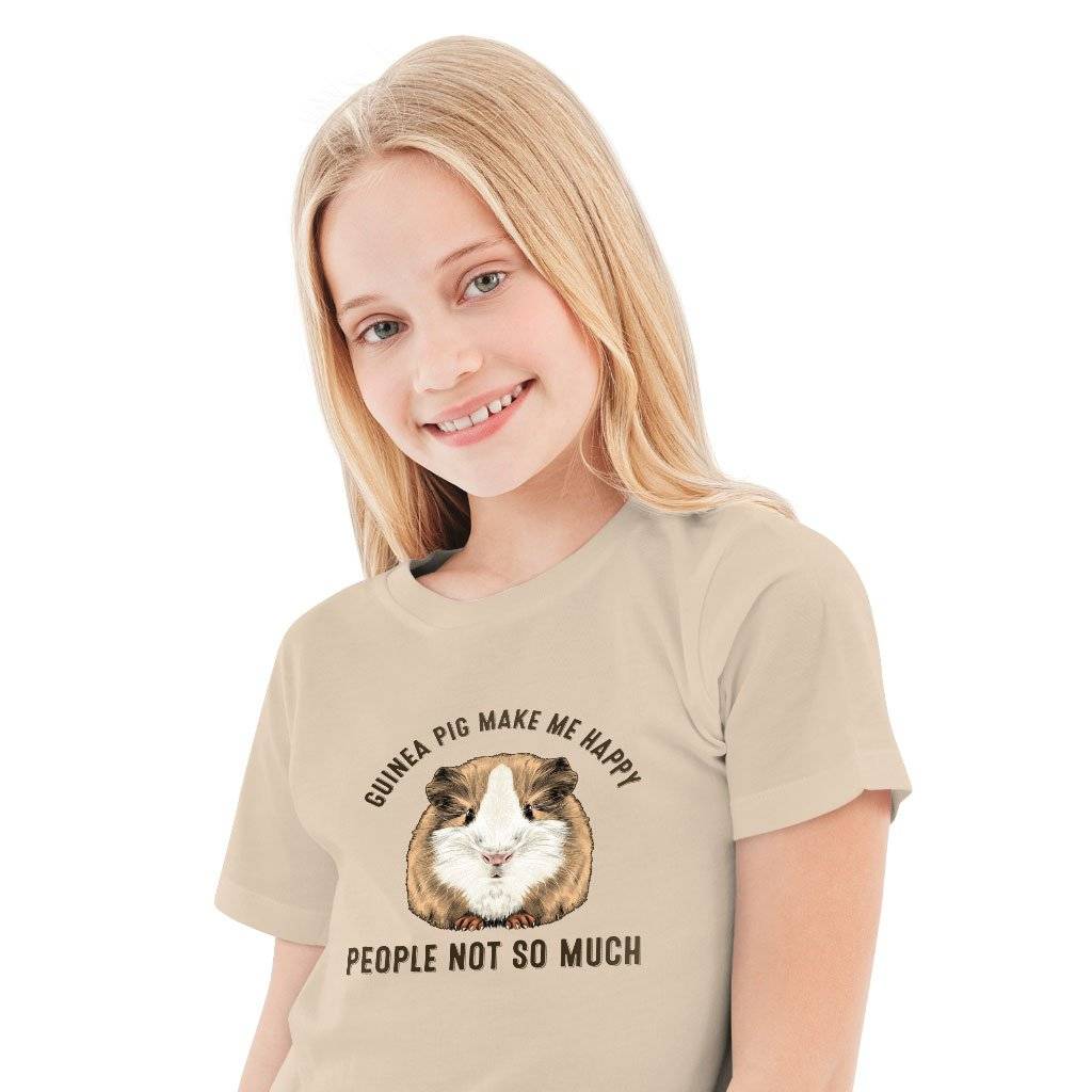 72521-0188e2.jpeg Kids' Guinea Pig Make me Happy T-Shirt - Guinea T-Shirt - Funny Animal T-Shirt Kids & Baby Kids' Clothing Color : White|Pink|Natural