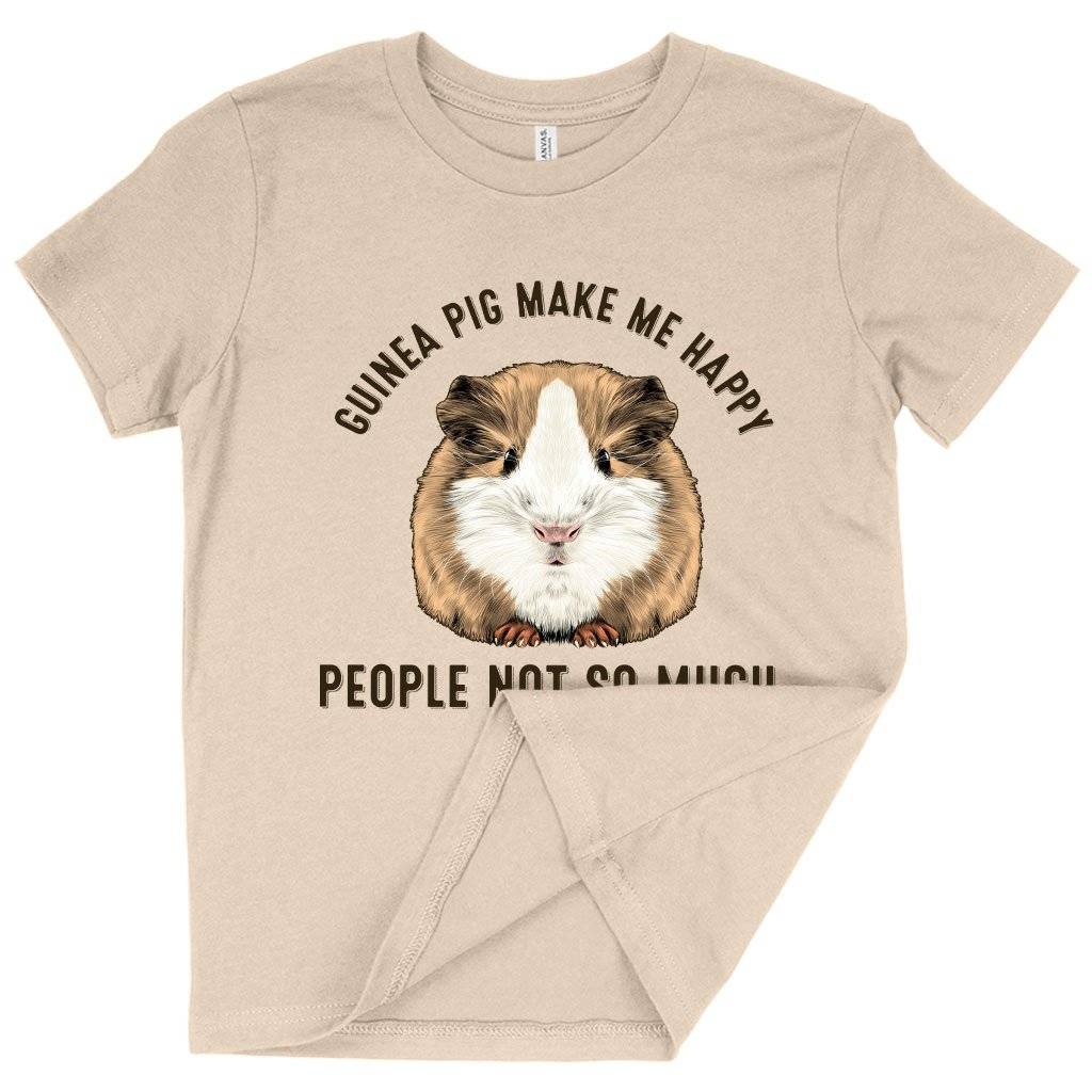 72521-774613.jpeg Kids' Guinea Pig Make me Happy T-Shirt - Guinea T-Shirt - Funny Animal T-Shirt Kids & Baby Kids' Clothing Color : White|Pink|Natural