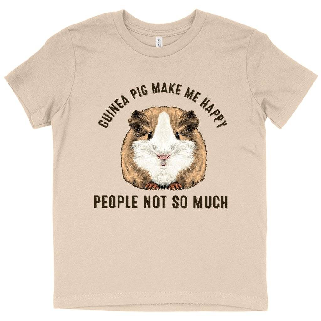 72521-c10b77.jpeg Kids' Guinea Pig Make me Happy T-Shirt - Guinea T-Shirt - Funny Animal T-Shirt Kids & Baby Kids' Clothing Color : White|Pink|Natural