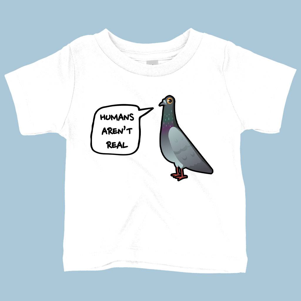 72674-256067.jpeg Baby Humans Aren’t Real T-Shirt - Pigeon T-Shirt Baby Clothing Kids & Baby Color : Yellow|Heather Columbia Blue|White