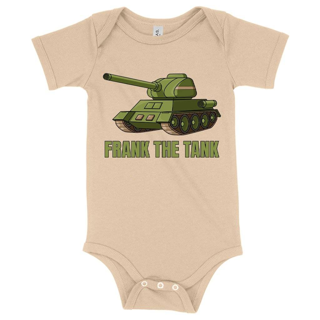 72683-7c93c1.jpeg Baby Jersey Frank the Tank Onesie - Old School Onesie Baby Clothing Kids & Baby Color : White|Pink|Heather Dust