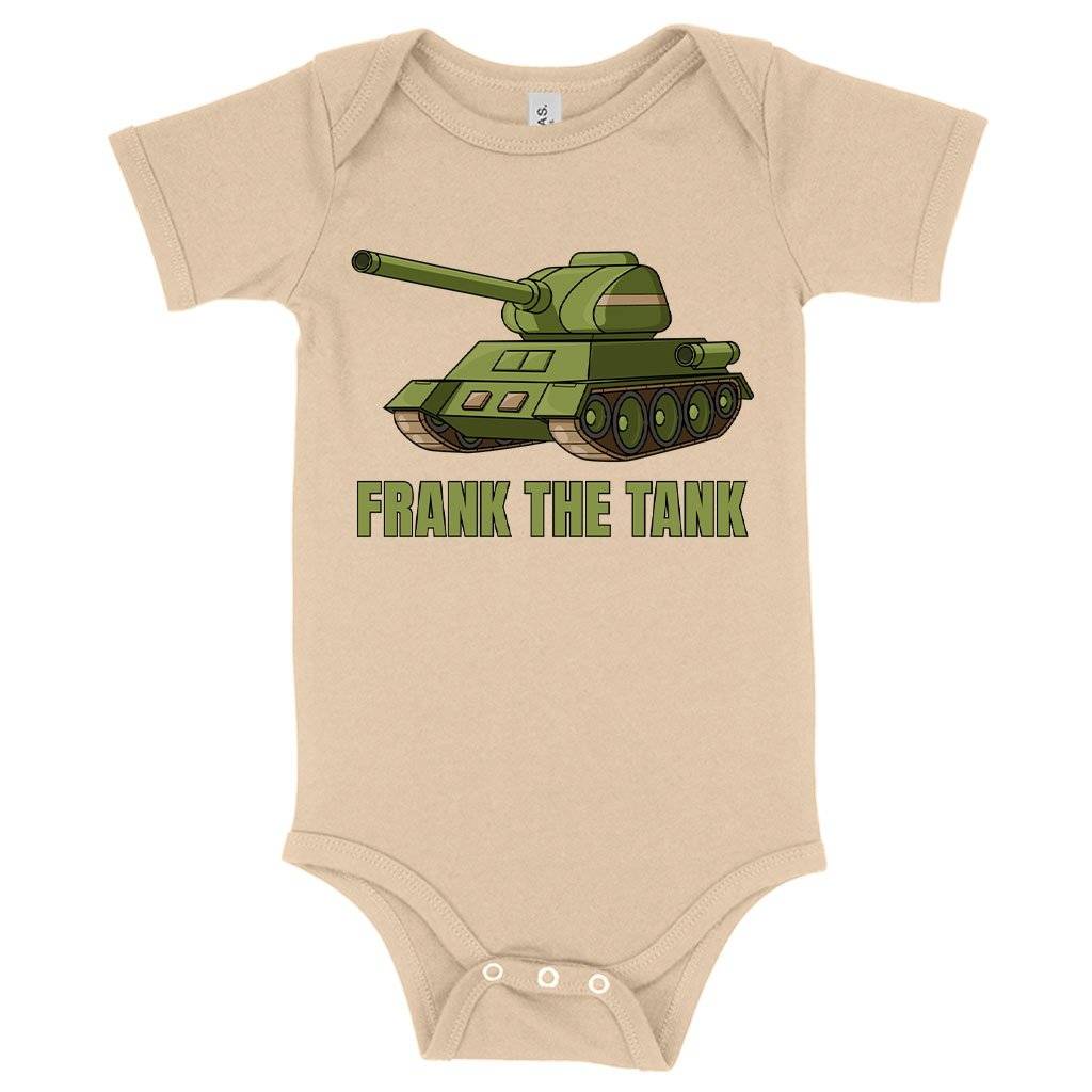 72683-a7021c.jpeg Baby Jersey Frank the Tank Onesie - Old School Onesie Baby Clothing Kids & Baby Color : White|Pink|Heather Dust