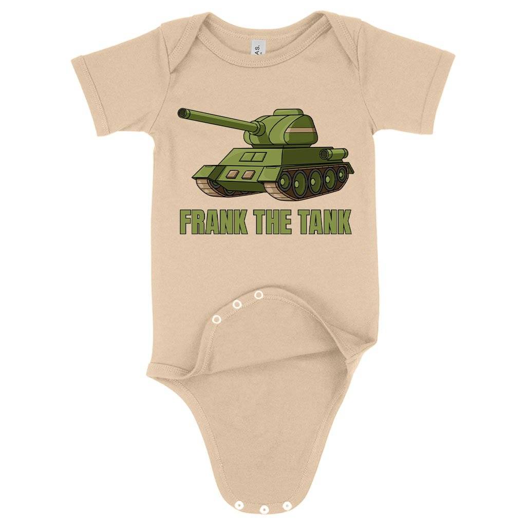 72683-b40974.jpeg Baby Jersey Frank the Tank Onesie - Old School Onesie Baby Clothing Kids & Baby Color : White|Pink|Heather Dust