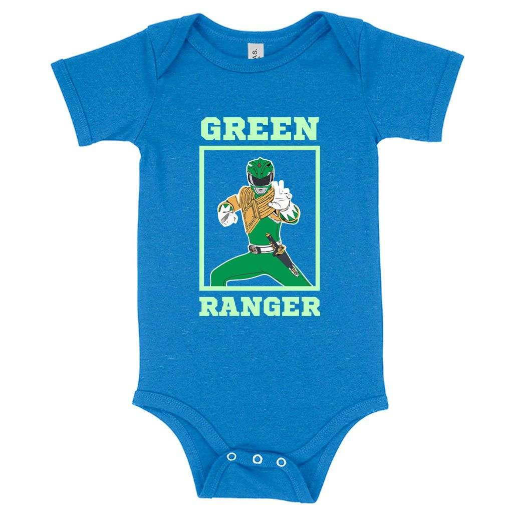 72690-5a14d5.jpeg Baby Jersey Green Ranger Onesie - Vintage Onesie Baby Clothing Kids & Baby Color : White|Asphalt|Heather Columbia Blue
