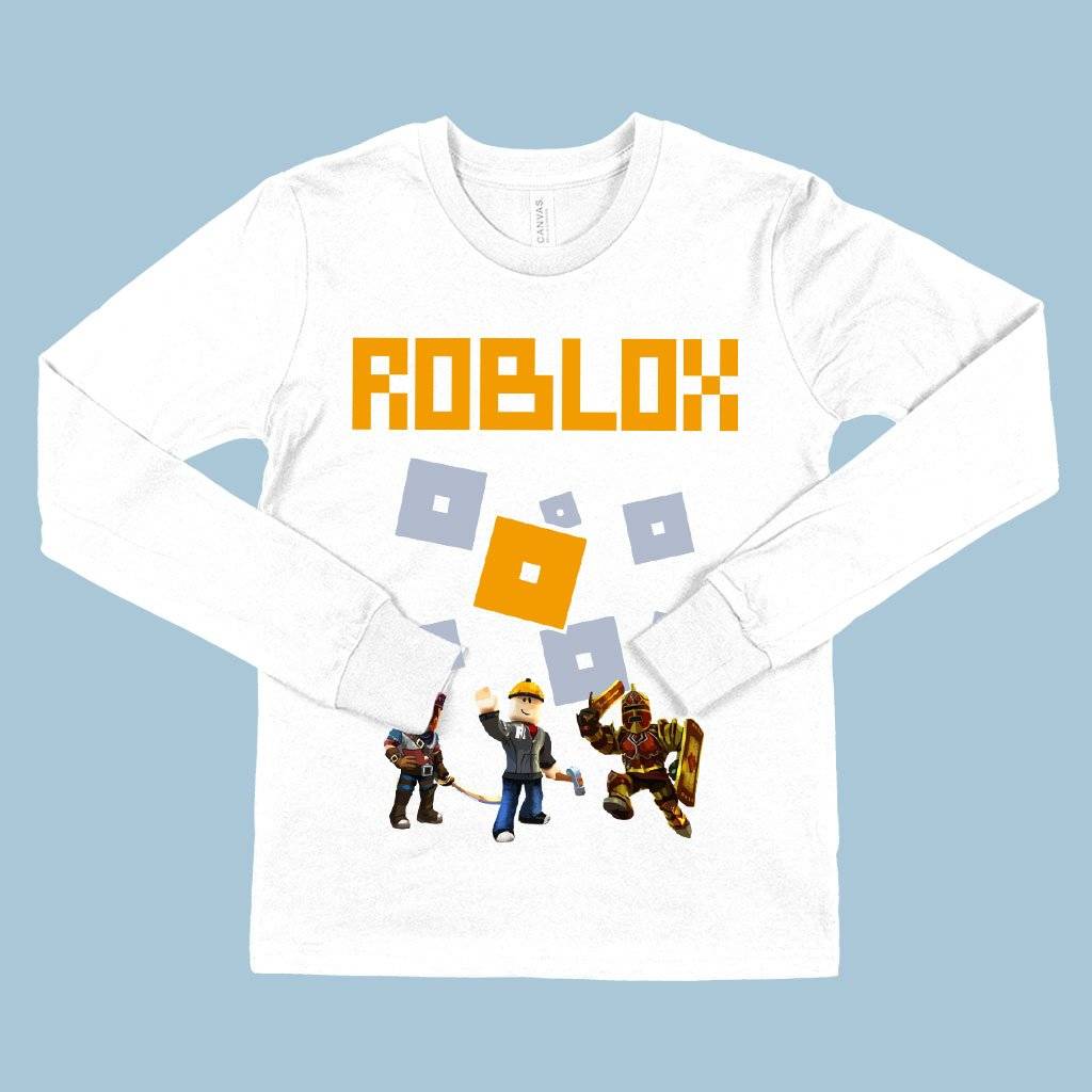 72823-003b71.jpeg Kids' Funny Roblox Long Sleeve T-Shirt - Roblox Characters T-Shirt Kids & Baby Kids' Clothing Color : White|True Royal Blue|Black
