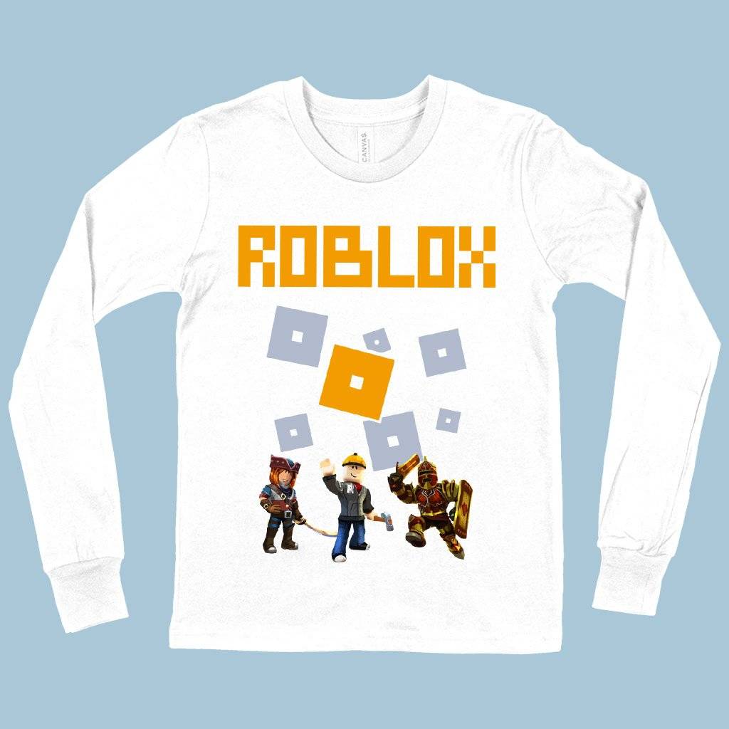 72823-0f6885.jpeg Kids' Funny Roblox Long Sleeve T-Shirt - Roblox Characters T-Shirt Kids & Baby Kids' Clothing Color : White|True Royal Blue|Black