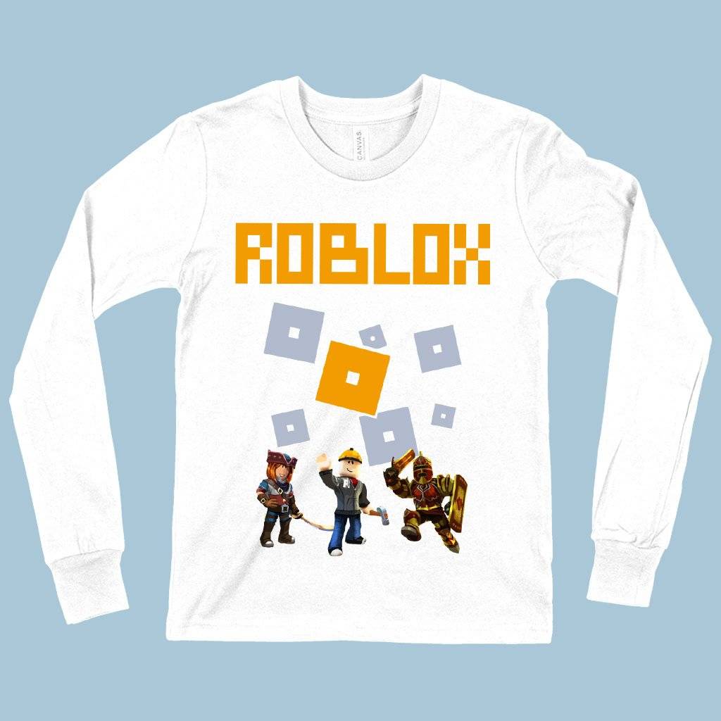 72823-4418c0.jpeg Kids' Funny Roblox Long Sleeve T-Shirt - Roblox Characters T-Shirt Kids & Baby Kids' Clothing Color : White|True Royal Blue|Black
